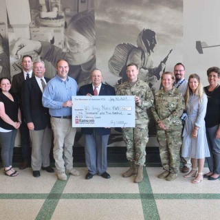 Hanscom FCU AFFN Matching Grant check presentation