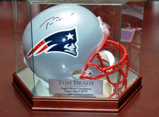 brady signed helmet