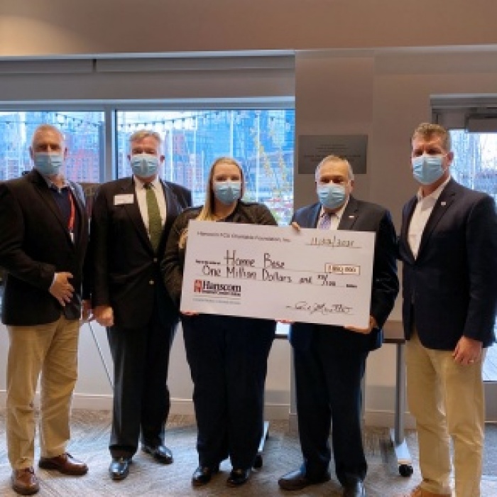 check presentation at Home Base’s clinical facility in Boston