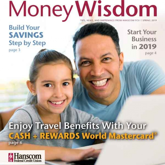 MoneyWisdom Spring 2019 cover father and daughter on computer