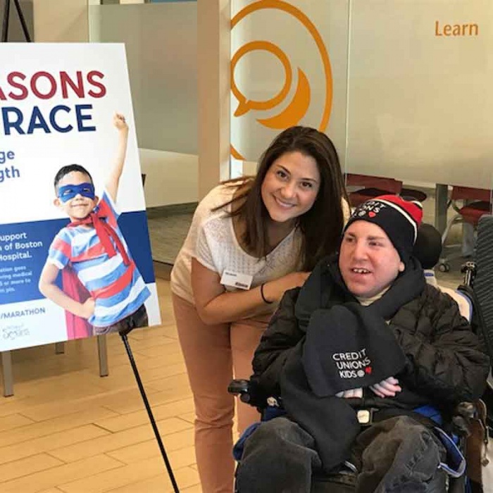 Elizabeth Kistoglou and patient partner Timmy