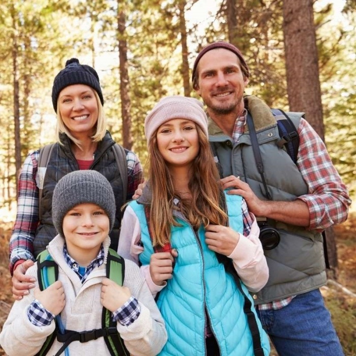 family on camping