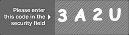 captcha code for visual authentication  number 3 letter A number 2 letter U