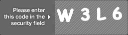 captcha code for visual authentication  letter W number 3 letter L number 6