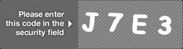 captcha code for visual authentication  letter J number 7 letter E number 3
