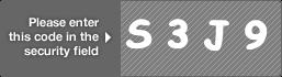 captcha code for visual authentication  letter S number 3 letter J number 9