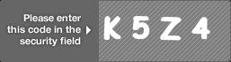 captcha code for visual authentication  letter K number 5 letter Z number 4