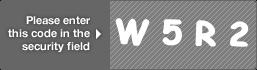 captcha code for visual authentication  letter W number 5 letter R number 2