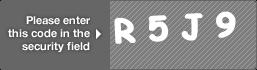 captcha code for visual authentication  letter R number 5 letter J number 9