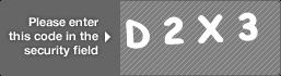 captcha code for visual authentication  letter D number 2 letter X number 3