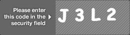 captcha code for visual authentication  letter J number 3 letter L number 2