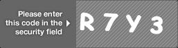 captcha code for visual authentication  letter R number 7 letter Y number 3