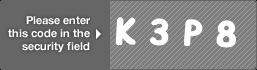 captcha code for visual authentication  letter K number 3 letter P number 8