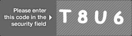 captcha code for visual authentication  letter T number 8 letter U number 6