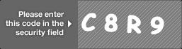 captcha code for visual authentication  letter C number 8 letter R number 9
