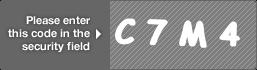 captcha code for visual authentication  letter C number 7 letter M number 4