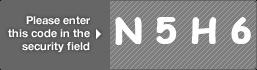 captcha code for visual authentication  letter N number 5 letter H number 6