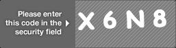 captcha code for visual authentication  letter X number 6 letter N number 8