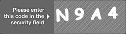 captcha code for visual authentication  letter N number 9 letter A number 4