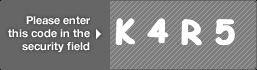 captcha code for visual authentication  letter K number 4 letter R number 5