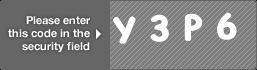 captcha code for visual authentication  letter Y number 3 letter P number 6