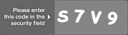 captcha code for visual authentication  letter S number 7 letter V number 9
