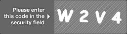 captcha code for visual authentication  letter W number 2 letter V number 4