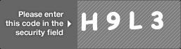 captcha code for visual authentication  letter H number 9 letter L number 3