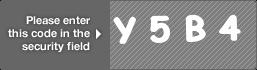 captcha code for visual authentication  letter Y number 5 letter B number 4