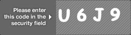 captcha code for visual authentication  letter U number 6 letter J number 9