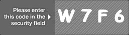 captcha code for visual authentication  letter W number 7 letter F number 6