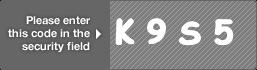 captcha code for visual authentication  letter K number 9 letter S number 5