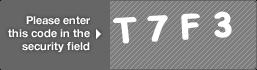 captcha code for visual authentication  letter T number 7 letter F number 3