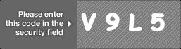 captcha code for visual authentication  letter V number 9 letter L number 5