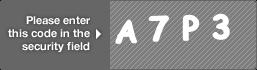 captcha code for visual authentication  letter A number 7 letter P number 3