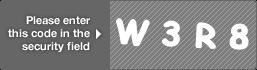 captcha code for visual authentication  letter W number 3 letter R number 8