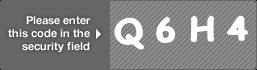 captcha code for visual authentication  letter Q number 6 letter H number 4