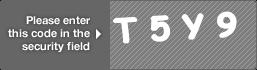 captcha code for visual authentication  letter T number 5 letter Y number 9
