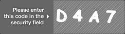 captcha code for visual authentication  letter D number 4 letter A number 7