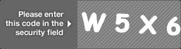 captcha code for visual authentication  letter W number 5 letter X number 6