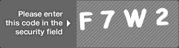 captcha code for visual authentication  letter F number 7 letter W number 2