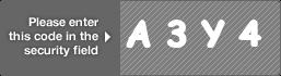 captcha code for visual authentication  letter A number 3 letter Y number 4