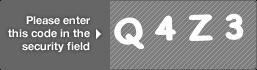 captcha code for visual authentication  letter Q number 4 letter Z number 3