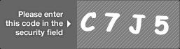 captcha code for visual authentication  letter C number 7 letter J number 5