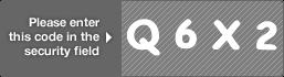 captcha code for visual authentication  letter Q number 6 letter X number 2