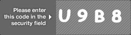 captcha code for visual authentication  letter U number 9 letter B number 8