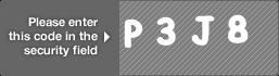 captcha code for visual authentication  letter P number 3 letter J number 8