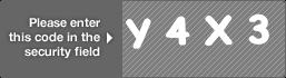 captcha code for visual authentication  letter Y number 4 letter X number 3