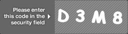 captcha code for visual authentication  letter D number 3 letter M number 8