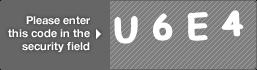 captcha code for visual authentication  letter U number 6 letter E number 4